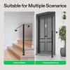 imageVIVOSUN Outdoor Handrail 3 Step Stair Handrail 275quot x 185quot Fits 1 to 3 Steps UShaped Wrought Iron Stair Railing WallMounted Safety Rail for Concrete Step Porch Steps Onestep Assembly Black2 Steps
