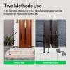 imageVIVOSUN Outdoor Handrail 3 Step Stair Handrail 275quot x 185quot Fits 1 to 3 Steps UShaped Wrought Iron Stair Railing WallMounted Safety Rail for Concrete Step Porch Steps Onestep Assembly Black2 Steps