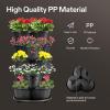 imageVIVOSUN 5 Tier Vertical Gardening Stackable Planter for Strawberries Flowers Herbs Vegetables Dark GreenBlack