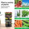 imageVIVOSUN 5 Tier Vertical Gardening Stackable Planter for Strawberries Flowers Herbs Vegetables Dark GreenBlack