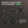 imageVIVOSUN 5 Tier Vertical Gardening Stackable Planter for Strawberries Flowers Herbs Vegetables Dark GreenBlack
