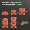 imageVIVOSUN 5 Tier Vertical Gardening Stackable Planter for Strawberries Flowers Herbs Vegetables Dark GreenBrown