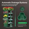 imageVIVOSUN 5 Tier Vertical Gardening Stackable Planter for Strawberries Flowers Herbs Vegetables Dark GreenDark Green