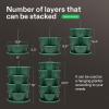 imageVIVOSUN 5 Tier Vertical Gardening Stackable Planter for Strawberries Flowers Herbs Vegetables Dark GreenDark Green
