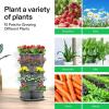 imageVIVOSUN 5 Tier Vertical Gardening Stackable Planter for Strawberries Flowers Herbs Vegetables Dark GreenGray