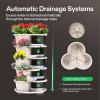 imageVIVOSUN 5 Tier Vertical Gardening Stackable Planter for Strawberries Flowers Herbs Vegetables Dark GreenIvory