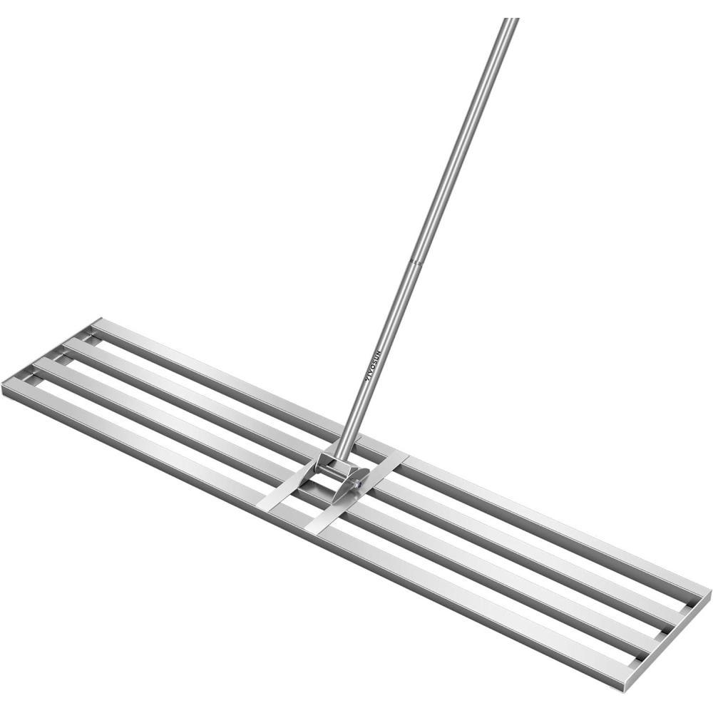 imageVIVOSUN 15quot Thatch Rake 15quot x 70quot Lawn Thatching Rake Sturdy Dethatcher Rake Efficient Steel Metal Rake with Handle Durable Adjustable Head for Removing Dead Grass and Clippings Loosening Soil48 x 10 Leveling Rake