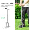 imageVIVOSUN 15Spike Lawn Aerator Tool Metal Spike Aerator Efficient Manual Dethatching ampamp Soil Aerating PreAssembled Lawn Aeration Garden Tool Durable Steel Structure with THandle ampamp Wide Foot Bar