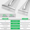 imageVIVOSUN 15quot Thatch Rake 15quot x 70quot Lawn Thatching Rake Sturdy Dethatcher Rake Efficient Steel Metal Rake with Handle Durable Adjustable Head for Removing Dead Grass and Clippings Loosening Soil64  30 Leaf Rake Set