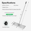 imageVIVOSUN 15quot Thatch Rake 15quot x 70quot Lawn Thatching Rake Sturdy Dethatcher Rake Efficient Steel Metal Rake with Handle Durable Adjustable Head for Removing Dead Grass and Clippings Loosening Soil30 x 10 Leveling Rake