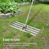 imageVIVOSUN 15quot Thatch Rake 15quot x 70quot Lawn Thatching Rake Sturdy Dethatcher Rake Efficient Steel Metal Rake with Handle Durable Adjustable Head for Removing Dead Grass and Clippings Loosening Soil30 x 10 Leveling Rake