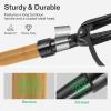 imageVIVOSUN 47quot Weed Puller StandUp Weed Puller Tool with Bamboo Handle ampamp 4Claw Steel Head Sectional Pole Design Easy Weeding Without Pulling Bending or Kneeling