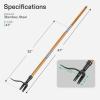 imageVIVOSUN 47quot Weed Puller StandUp Weed Puller Tool with Bamboo Handle ampamp 4Claw Steel Head Sectional Pole Design Easy Weeding Without Pulling Bending or Kneeling