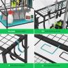 imageVIVOSUN Garden Tool Organizer Heavy Duty Steel Tool Rack Tool Stand Up to 35 LongHandled Tools Yard Tool Storage for Garage Shed Home and Outdoor Medium Antitipping DesignLarge