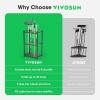 imageVIVOSUN Garden Tool Organizer Heavy Duty Steel Tool Rack Tool Stand Up to 35 LongHandled Tools Yard Tool Storage for Garage Shed Home and Outdoor Medium Antitipping DesignMedium