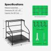 imageVIVOSUN Garden Tool Organizer Heavy Duty Steel Tool Rack Tool Stand Up to 35 LongHandled Tools Yard Tool Storage for Garage Shed Home and Outdoor Medium Antitipping DesignLarge