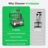 imageVIVOSUN Garden Tool Organizer Heavy Duty Steel Tool Rack Tool Stand Up to 35 LongHandled Tools Yard Tool Storage for Garage Shed Home and Outdoor Medium Antitipping DesignLarge