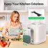 imageVIVOSUN 4L Electric Composter for Kitchen Indoor Smart Compost Machine for Countertop OdorlessAutoCleaning3 ModesIntelligent LED Display Mill Composter Kitchen Bin Food Recycler WhiteWhite
