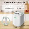 imageVIVOSUN 4L Electric Composter for Kitchen Indoor Smart Compost Machine for Countertop OdorlessAutoCleaning3 ModesIntelligent LED Display Mill Composter Kitchen Bin Food Recycler WhiteWhite
