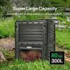 imageVIVOSUN Compost Bin 80Gallon 300L Outdoor Composter WLarge Capacity ampamp Easy Assembling Compost Barrel for Fast Creation of Fertile Soil