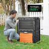 imageVIVOSUN Compost Bin 80Gallon 300L Outdoor Composter WLarge Capacity ampamp Easy Assembling Compost Barrel for Fast Creation of Fertile Soil
