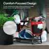 imageVIVOSUN Garden Kneeler and Seat Foldable Gardening Stool Garden Kneeling Bench with Handles EVA Foam Pad ampamp 2 Tool Bags Portable Tools for Women Men Seniors 2in1 Outdoor SuppliesRed  Black