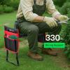 imageVIVOSUN Garden Kneeler and Seat Foldable Gardening Stool Garden Kneeling Bench with Handles EVA Foam Pad ampamp 2 Tool Bags Portable Tools for Women Men Seniors 2in1 Outdoor SuppliesRed  Black