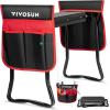 imageVIVOSUN Garden Kneeler and Seat Foldable Gardening Stool Garden Kneeling Bench with Handles EVA Foam Pad ampamp 2 Tool Bags Portable Tools for Women Men Seniors 2in1 Outdoor SuppliesRed  Black