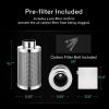 imageVIVOSUN 6 Inch Air Carbon Filter Smelliness Control with Australia Virgin Charcoal for Inline Duct Fan Grow Tent PreFilter Included Reversible Flange 6quotx 16quotSilver
