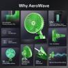 imageVIVOSUN 2Pack AeroWave E6 Grow Tent Fan 6 EC Motor Smart Wifi Control US Patented Auto Oscillating Clip fan Weatherproof IP54 Strong Airflow but Quiet for Hydroponic Ventilation CirculationGreen