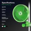 imageVIVOSUN 2Pack AeroWave E6 Grow Tent Fan 6 EC Motor Smart Wifi Control US Patented Auto Oscillating Clip fan Weatherproof IP54 Strong Airflow but Quiet for Hydroponic Ventilation CirculationVIVOSUN Green