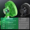 imageVIVOSUN 2Pack AeroWave E6 Grow Tent Fan 6 EC Motor Smart Wifi Control US Patented Auto Oscillating Clip fan Weatherproof IP54 Strong Airflow but Quiet for Hydroponic Ventilation CirculationGreen