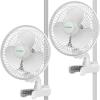 imageVIVOSUN AeroWave A6 6Inch Clipon Fan Patented Portable Indoor Fan with Clip 2Speed Adjustment Cord Strong Airflow but Low Noise and FullyAdjustable Tilt for Grow Tent Black 1PackWhite