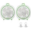 imageVIVOSUN AeroWave D4 4 Grow Tent Clip Fan with Detachable Hook 3Speed Strong ampamp Quiet Airflow Adjustable Airflow Angle for Hydroponics Circulation ampamp Cooling White 2PackWhite