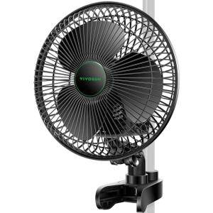 imageVIVOSUN AeroWave A6 6Inch Clipon Fan Patented Portable Indoor Fan with Clip 2Speed Adjustment Cord Strong Airflow but Low Noise and FullyAdjustable Tilt for Grow Tent Black 1PackBlack