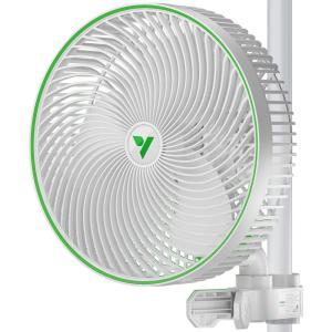 imageVIVOSUN AeroWave E9 Grow Tent Fan 9 EC Motor WiFiControllable US Patented Auto Oscillating Clip fan IP54 Weatherproof Strong Airflow ampamp Quiet for Hydroponic Ventilation Circulation GreenWhtie