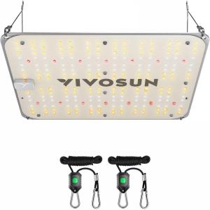 imageVIVOSUN 2Pack VS1000E LED Grow Light with Full Spectrum Diodes Sunlike Plant Light for Indoor Plants Seedling Veg and Bloom in 2x43x3 Grow Tents Greenhouses2x2 100W
