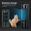 imageVIVOSUN 13 Tower Fan Bladeless Desk Fan with 3 Speeds and 70 Oscillation Portable and Compact Quiet Cooling Fan for Home and Office WhiteBlack