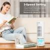 imageVIVOSUN 13 Tower Fan Bladeless Desk Fan with 3 Speeds and 70 Oscillation Portable and Compact Quiet Cooling Fan for Home and Office WhiteWhite