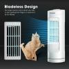 imageVIVOSUN 13 Tower Fan Bladeless Desk Fan with 3 Speeds and 70 Oscillation Portable and Compact Quiet Cooling Fan for Home and Office WhiteWhite