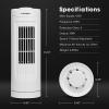 imageVIVOSUN 13 Tower Fan Bladeless Desk Fan with 3 Speeds and 70 Oscillation Portable and Compact Quiet Cooling Fan for Home and Office WhiteWhite