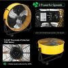 imageVIVOSUN 24 Inch Industrial Tilt Drum Fan Heavy Duty 8540 CFM High Velocity Air Circulation and Cooling for Warehouse Factory Garage Workshop Use 3 Speed ETL Certified