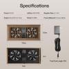 imageVIVOSUN Register Booster Fan Fits 4quot x 12quot Register Holes with 10 Speeds Smart Thermostat Control App Control and Adjustable Wind Direction HVAC Vent Fan Booster BrownBrown