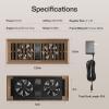 imageVIVOSUN Register Booster Fan Fits 4quot x 12quot Register Holes with 10 Speeds Smart Thermostat Control App Control and Adjustable Wind Direction HVAC Vent Fan Booster BrownBrown