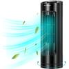 imageVIVOSUN 13 Tower Fan Bladeless Desk Fan with 3 Speeds and 70 Oscillation Portable and Compact Quiet Cooling Fan for Home and Office WhiteBlack