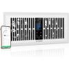 imageVIVOSUN Register Booster Fan Fits 4quot x 12quot Register Holes with 10 Speeds Smart Thermostat Control App Control and Adjustable Wind Direction HVAC Vent Fan Booster BrownWhite