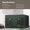 imageVIVOSUN P888 96quot96quot80quot PRO Grow Tent with Thick 1 inch Poles Strengthened High Reflective Mylar Oxford Fabric Extra Hanging Bars ampamp High CFM Kit for Hydroponics Indoor Plant for VS40004120x120x80