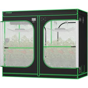 imageVIVOSUN P888 96quot96quot80quot PRO Grow Tent with Thick 1 inch Poles Strengthened High Reflective Mylar Oxford Fabric Extra Hanging Bars ampamp High CFM Kit for Hydroponics Indoor Plant for VS4000496x48x80