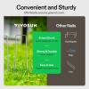 imageVIVOSUN 6 Inch 50Pack Garden Stakes Galvanized Steel Landscape Stapes 11 Gauge UShaped Pins for Weed Barrier Fabric Ground Cover Soaker Hose Irrigation Tubing Holding Fence50 PCS