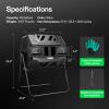 imageVIVOSUN Outdoor Tumbling Composter Dual Rotating Batch Compost Bin 43 Gallon Black DoorBlack